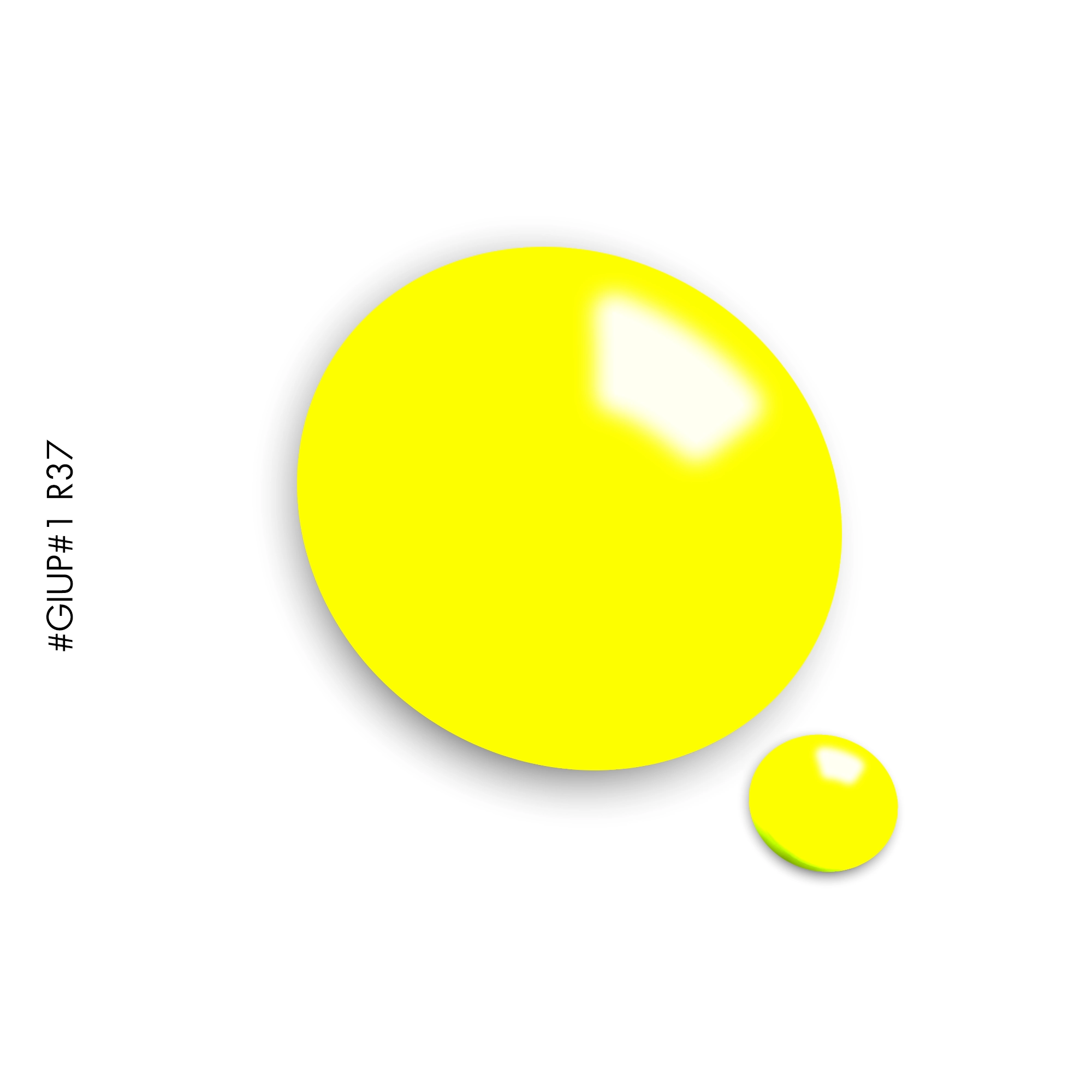 R37 Neon Yellow gel polish